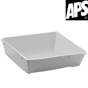 Saladier Carré Mélamine Blanc 22 cm
