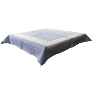 Nappe Carrée Bleu effet Satin 90 cm