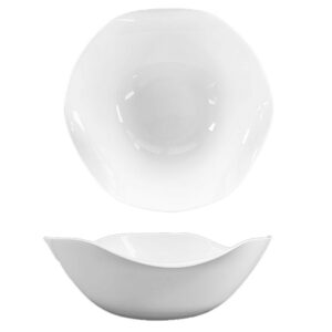 Saladier ondulée Verre Opale 24 cm Blanche