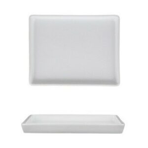Assiette cocktail rectangle bords haut 13.5 x 10.5 cm REF : 4757