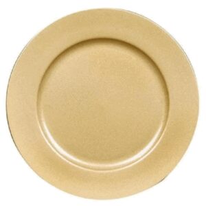 Décoration plate dorée 33 cm effet GLITTER