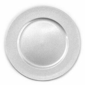 Décoration plate dorée 33 cm effet GLITTER