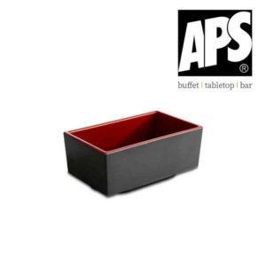 Terrine mélamine noire & rouge 15,5 cm APS
