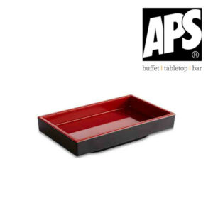 Terrine mélamine noire & rouge 15,5 cm APS