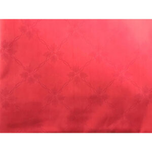 Nappe de table damassée rouge motif fleur 200 x 140 cm