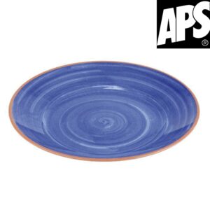 Assiette creuse 40,5 cm mélamine bleue APS
