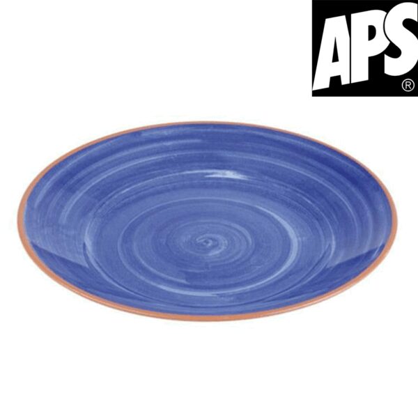 Assiette creuse 40,5 cm mélamine bleue APS