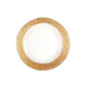 Assiette plate de présentation en verre gold 27cm REF : AL5055