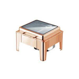Chafing dish cuivré vitré Roll Top 6 L Réf: LT-522-1C