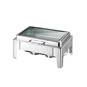 Chafing dish argent vitré Roll Top 9 L Réf: LT-523-1A