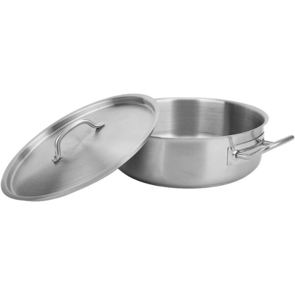 Marmite Inox avec couvercle 36x14 cm REF : 360x140