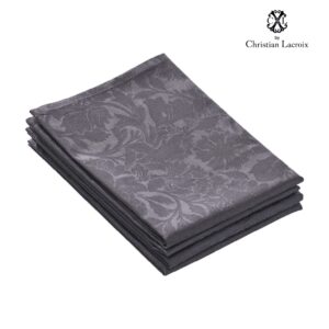 Set de 4 Serviettes CHRISTIAN LACROIX 50 x 50 cm tissu Jacquard en Satin damassé REF : 159080