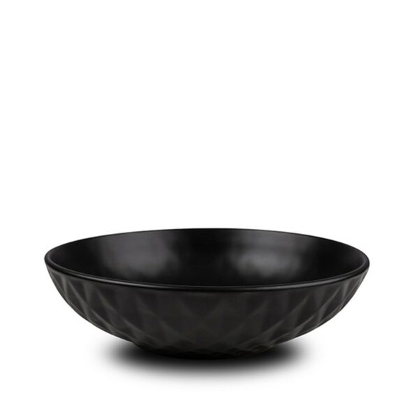 Assiette Creuse Relief Noir 20cm REF : 00836N