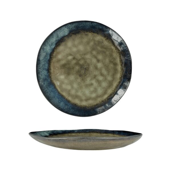 Assiette plate émail réactif 28cm Réf : TZ3546