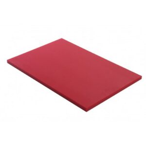 Planche à découper rouge en PEHD 500 Réf : L48740.D