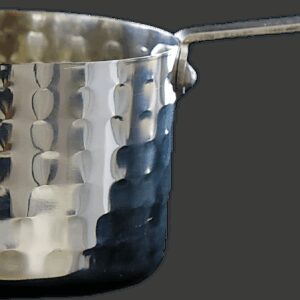 Mini casserole inox martelé 9cm avec manche
