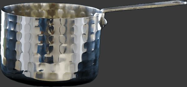 Mini casserole inox martelé 9cm avec manche