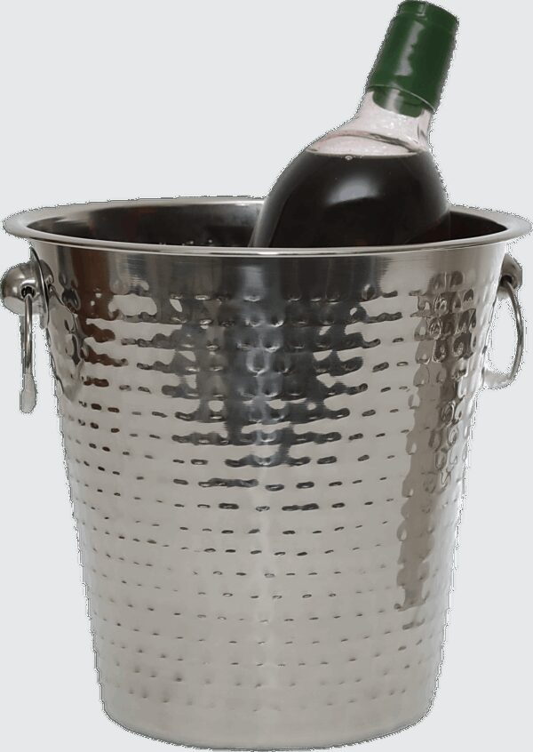 Seau à champagne inox martelé 21cm REF : cs-br15ah