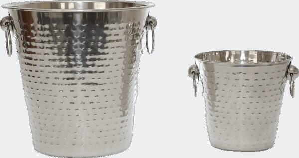 Seau à champagne inox martelé 21cm REF : cs-br15ah
