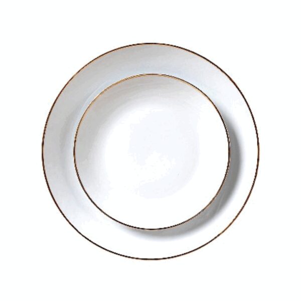 Assiette coupe creuse filet or 21,5 cm REF : 001-SP2
