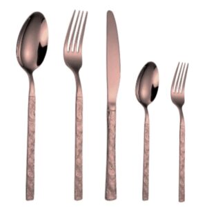 Couverts inox cuivre relief cuivre REF : CX058C
