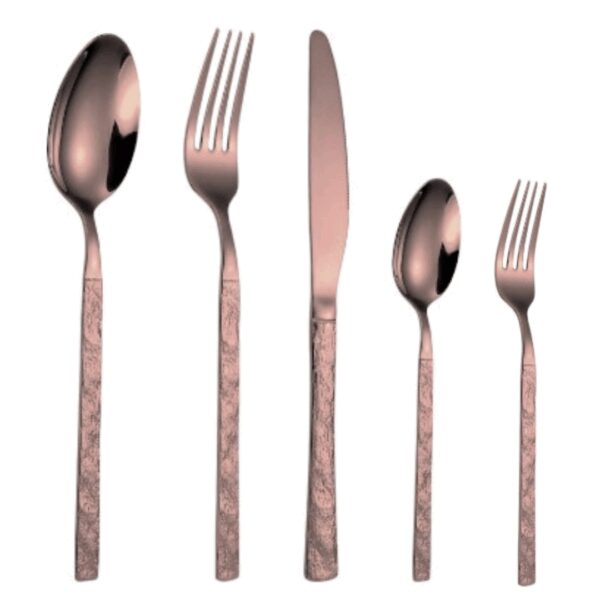 Couverts inox cuivre relief cuivre REF : CX058C