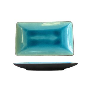 Assiette rectangle bord haut réactif 22,5cm REF : P00226