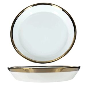 Assiette creuse filet or bord haut 20cm REF : NB317