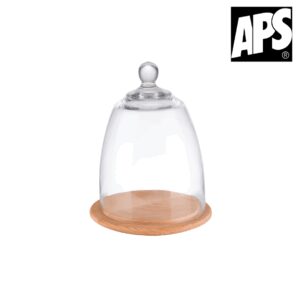 Plat 18cm + cloche en verre REF : 830