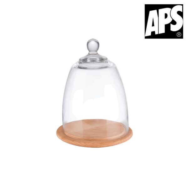 Plat 18cm + cloche en verre REF : 830