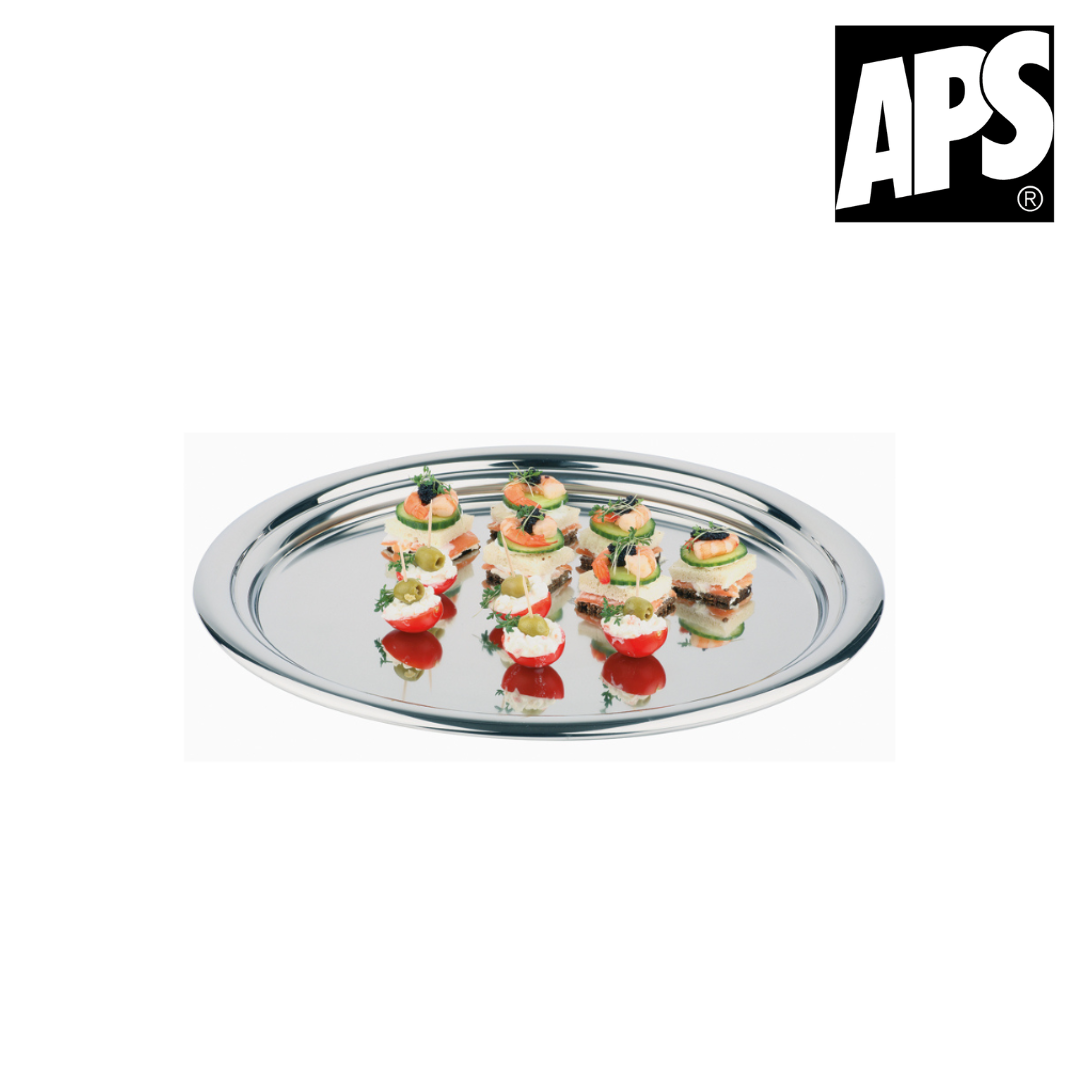 Plateau inox rond 45cm REF : 1437