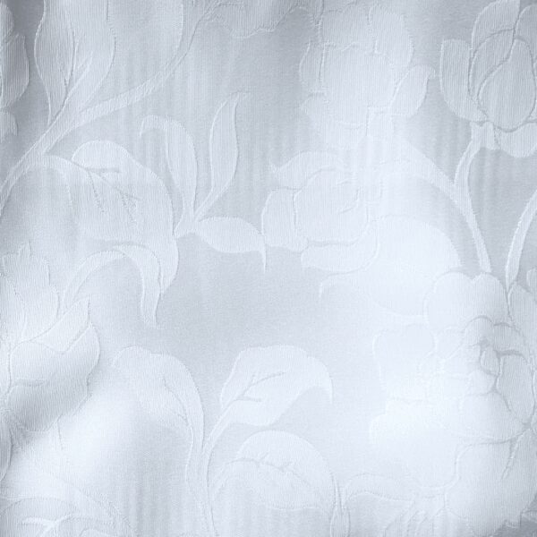 Nappe de table carrée damassée blanche à motifs 220 x 220 cm REF : 122222