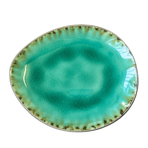 Assiette galet ovale réactive 34cm REF : P00176