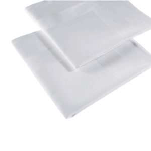 Serviette de table blanche avec bande 55 x 55 cm REF : 1456