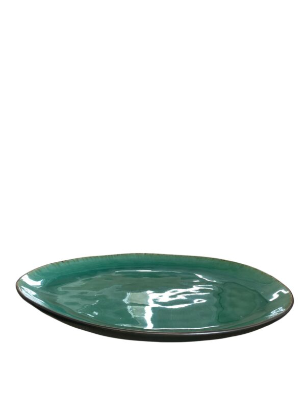 Assiette galet ovale réactive 34cm REF : P00176