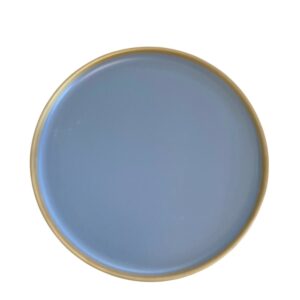 Assiette dessert bord haut or et bleu 22 cm REF : 24478