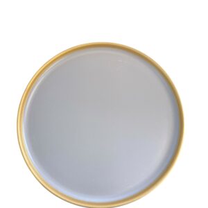 Assiette dessert bord haut dorée et beige 22 cm REF : 24447