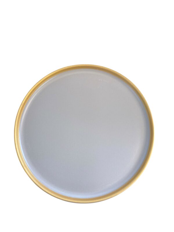 Assiette dessert bord haut dorée et beige 22 cm REF : 24447