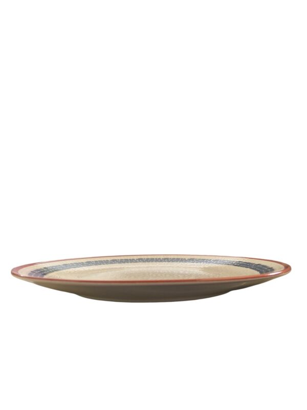 Assiette plate bleu, blanc, rouge 26,5 cm REF: 65745