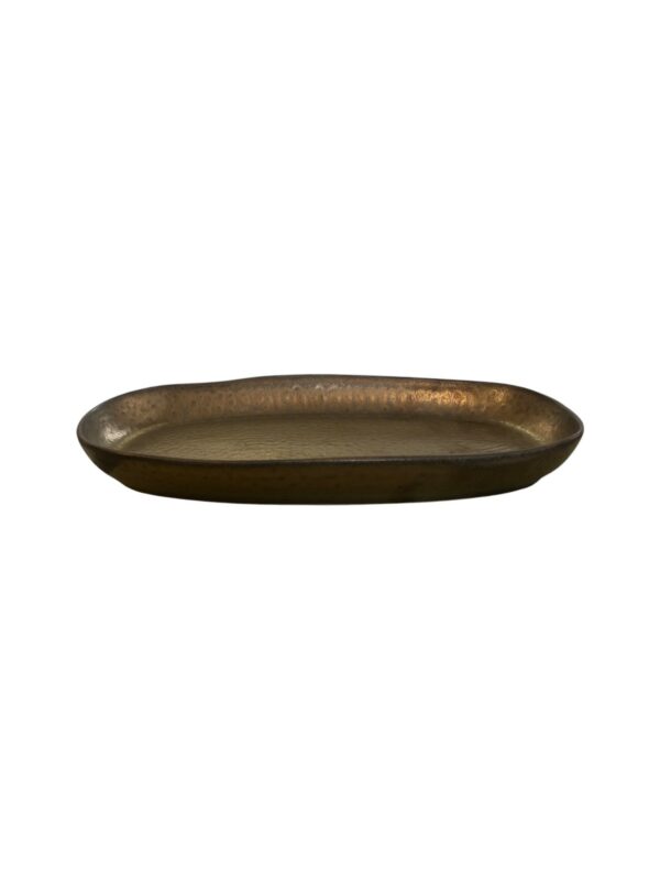 Plat Ovale couleur cuivre 29 cm REF : 204-0019