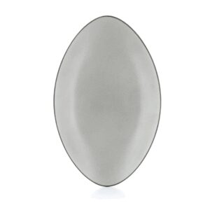 Assiette Ovale 35 CM Basalt - Céramique gris REF : 649555R